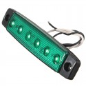 12V 6LED Truck Bus Trailer Side Marker Indicator Light Lamp