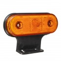 12V/24V 20 LED Side Marker Lights Reflector Lamp Amber With Bracket For Truck Trailer