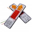 2Pcs 12V 19 LED Tear Tail Stop Light Turn Indicator Lamp For Car Truck Trailer