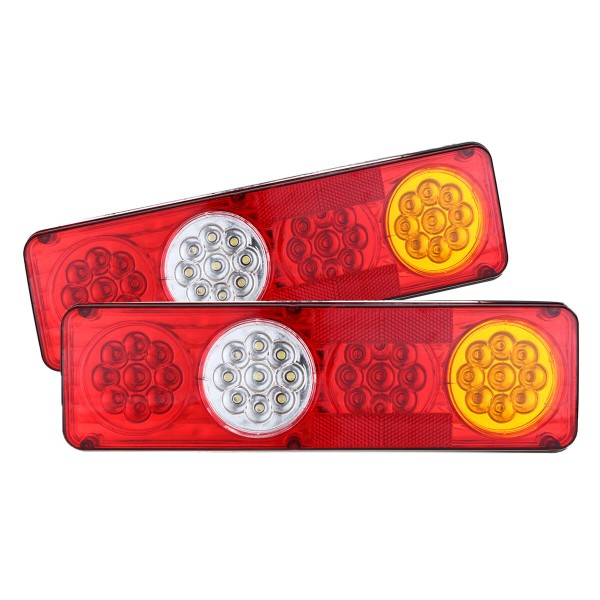 2Pcs 24V 36 LED Car Trailer Truck Tail Brake Stop Turn Signal Light Reverse Fog Lamp