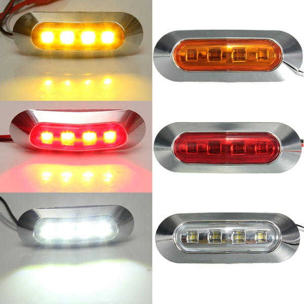 2W ABS LED Side Marker Light Tail Lamp Indicator Universial for Trailer Truck Boat