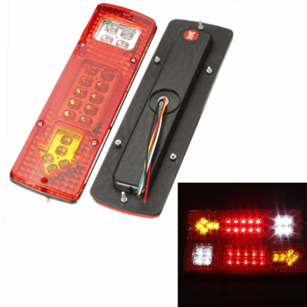 2X 12V 19 LED Car Truck Rear Light Indicator Lamp Yellow