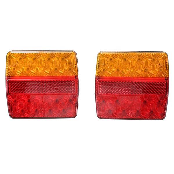 2x LED Truck Trailer Rear Tail Light Indicator Stop Lamp E-Marked 12V