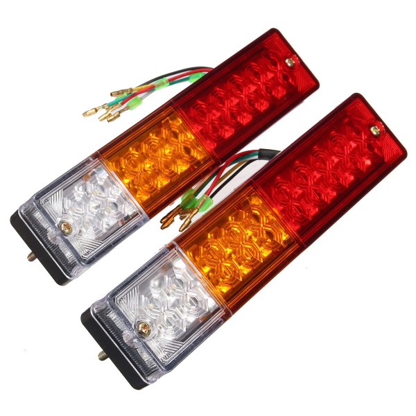 Pair 12V Truck Trailer Caravan LED Brake Rear Tail Reverse Light Turn Indiactor