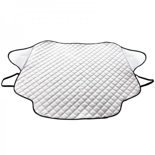 Silver Car Windshield Snow Cover Sun Shade Protector with Magnets for CRVs Trucks SUVs RVs