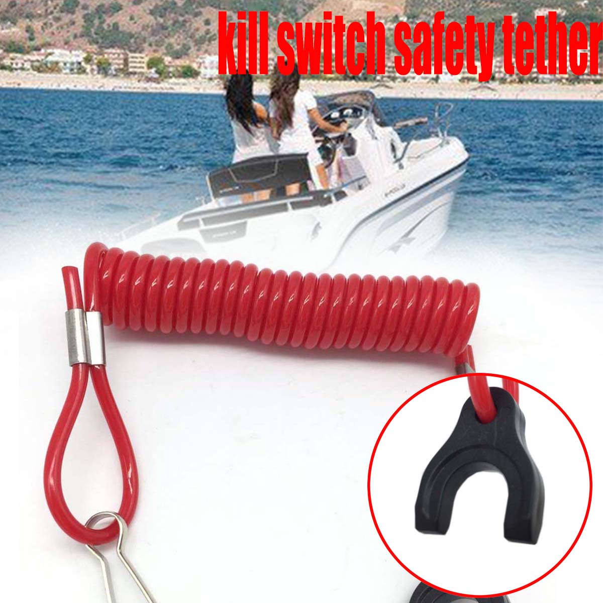 Kill Cord Lanyard For Mariner Mercury Tohatsu Outboard Engine