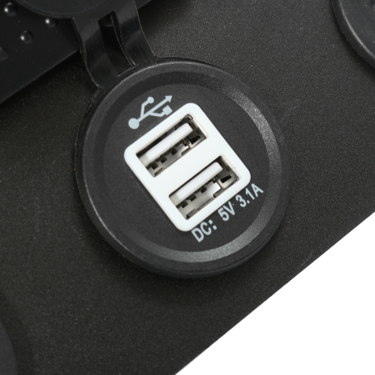 6-Gang-LED-Rocker-Switch-Panel-Volt-Meterr-Dual-Usb-Power-Charger-Marine-Boat-RV-1135166