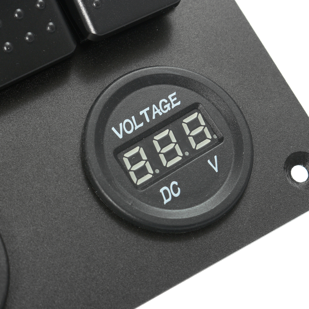 6-Gang-LED-Rocker-Switch-Panel-Volt-Meterr-Dual-Usb-Power-Charger-Marine-Boat-RV-1135166