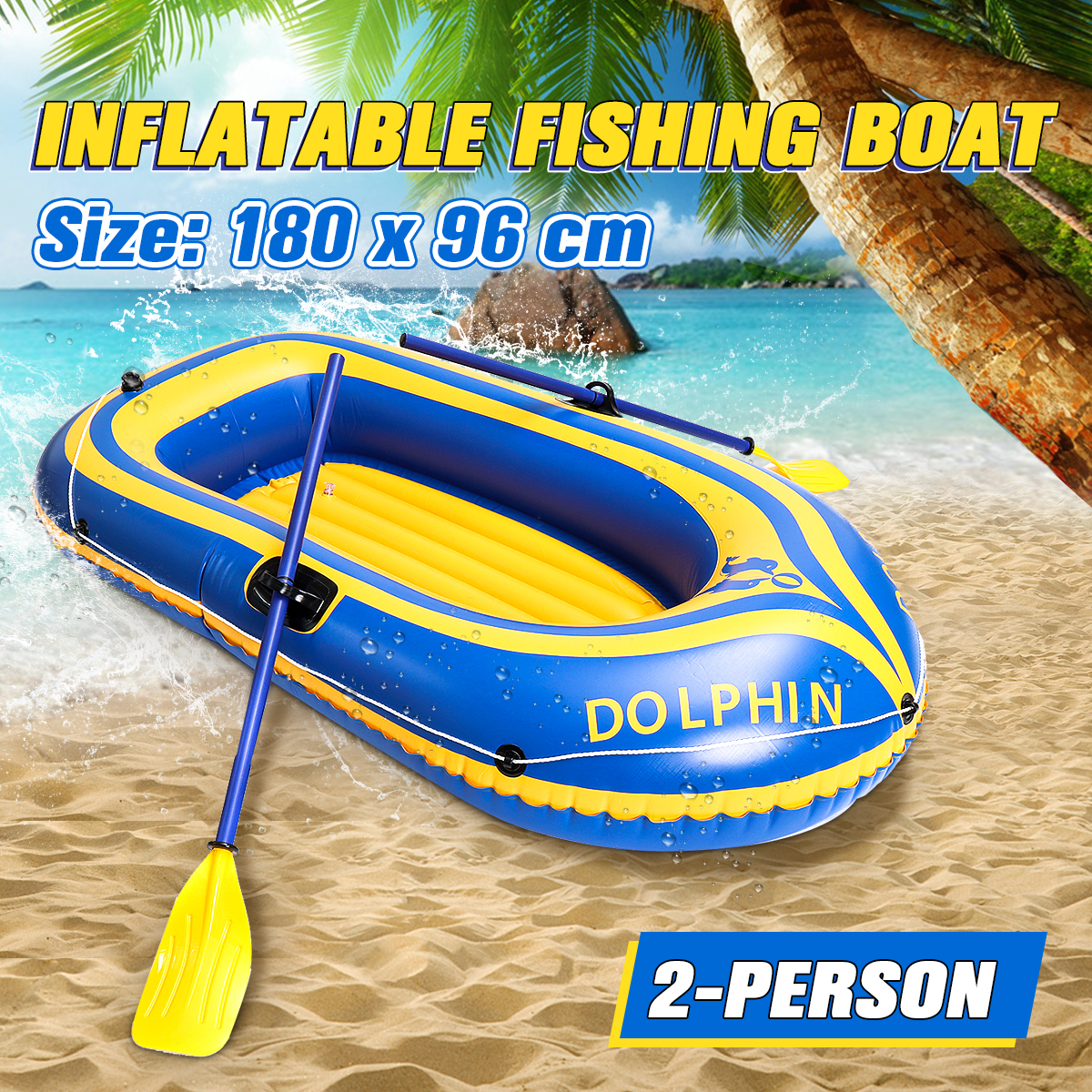 2-Person-Inflatable-Oared-Fishing-Boat-Kayak-River-Lake-Raft-Paddles-18096cm-1713396