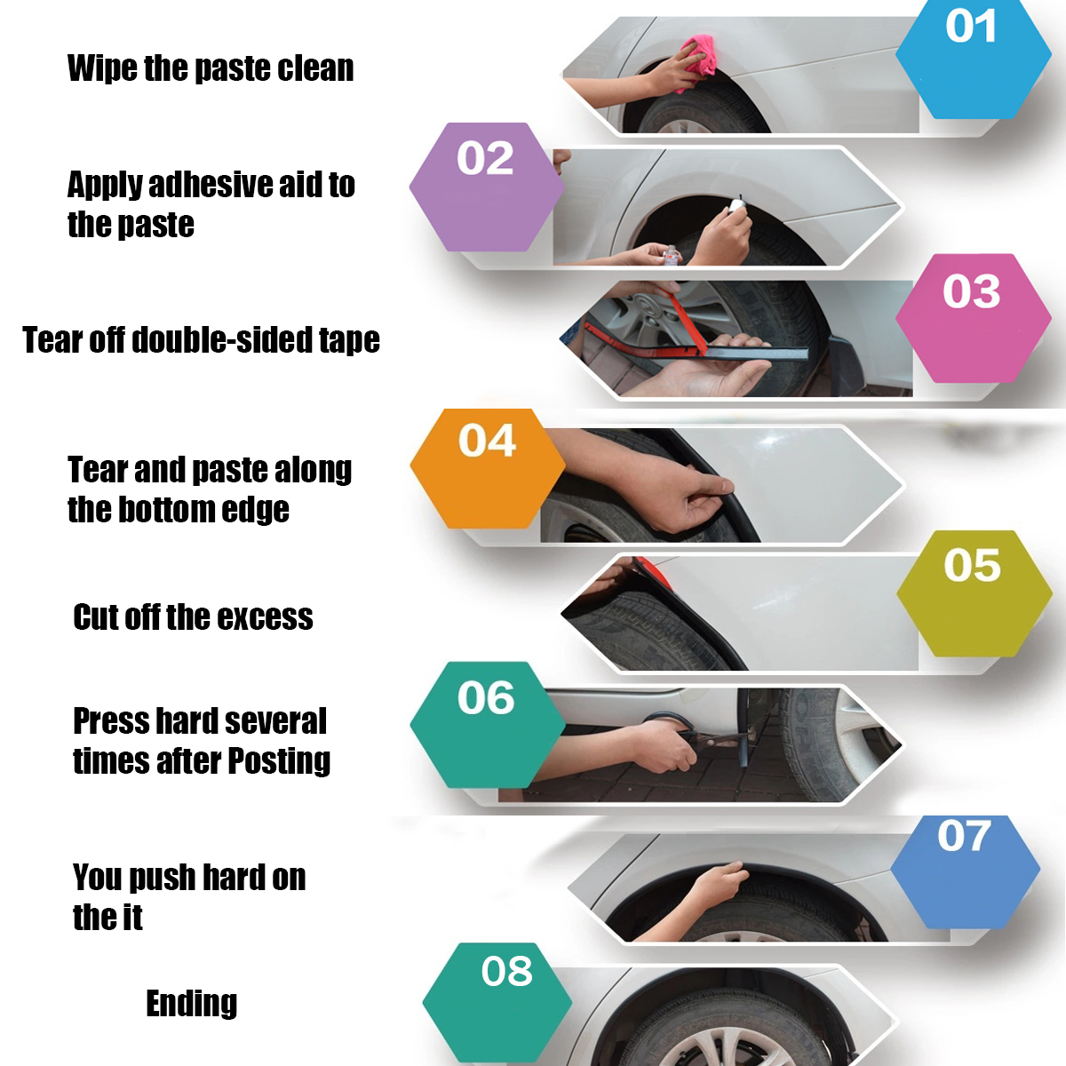 15M-Universal-Rubber-Car-Mudguard-Wheel-Arch-Protection-Moldings-Black-1736490