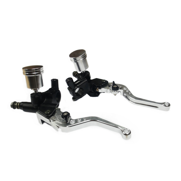 Pair-78-Motorcycle-Hydraulic-Brake-Master-Cylinder-Clutch-Lever-L-R-22mm-Universal-1208038