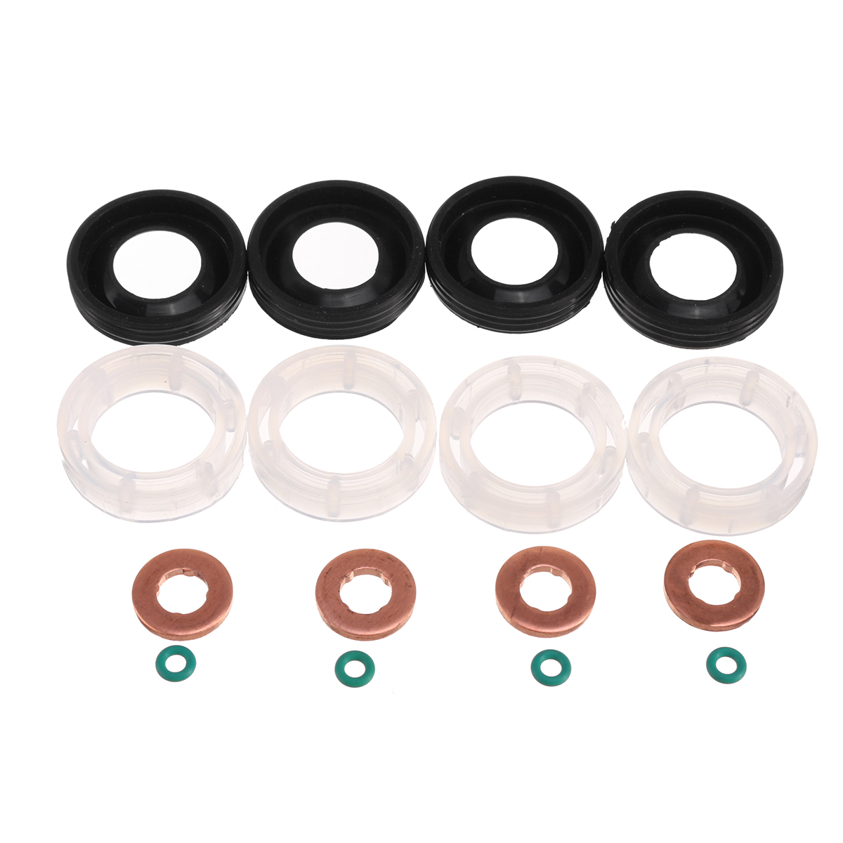 16pcs Fuel Injector Seal+Protectors+Washer+O-Ring For Peugeot 207/ 307 ...