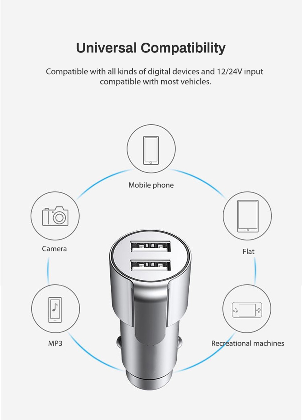 Yuroad-BM2041-12V-4In-1-Smart-Quick-Car-Charger-QC30-Multi-function-Safety-Hammer-with-Lighting-for--1692675