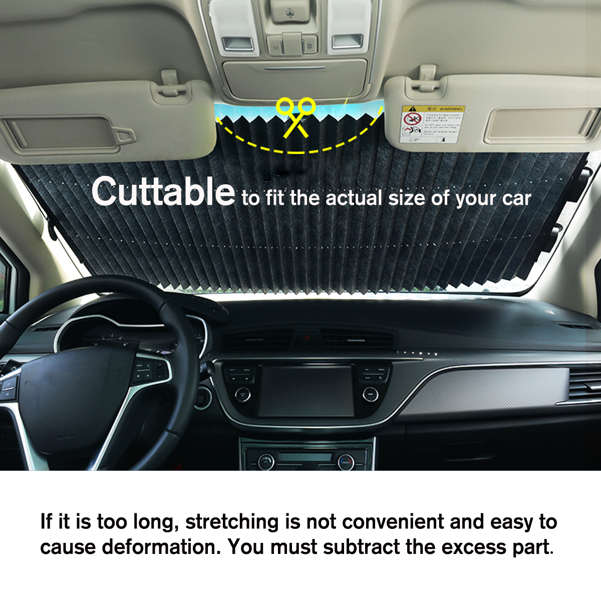 Car-Front-Windshield-Visor-Retractable-Curtain-Sun-Shade-UV-Protection-1664992