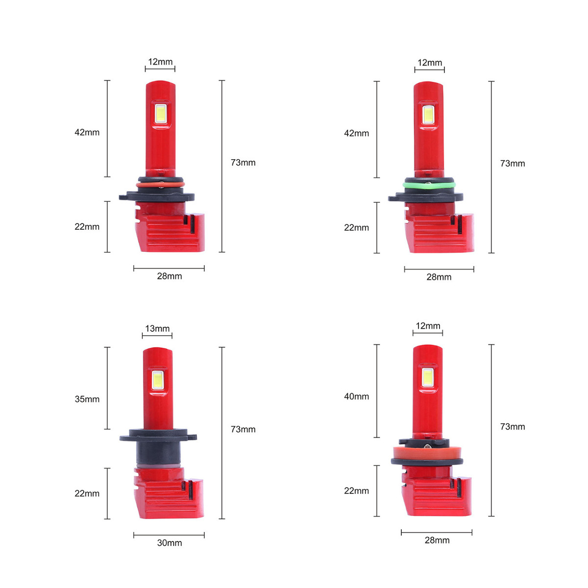 9005-9006-H7-H11-Car-LED-headlight-Bulb-Fog-Light-72W-5740LM-Waterproof-RED-1780018