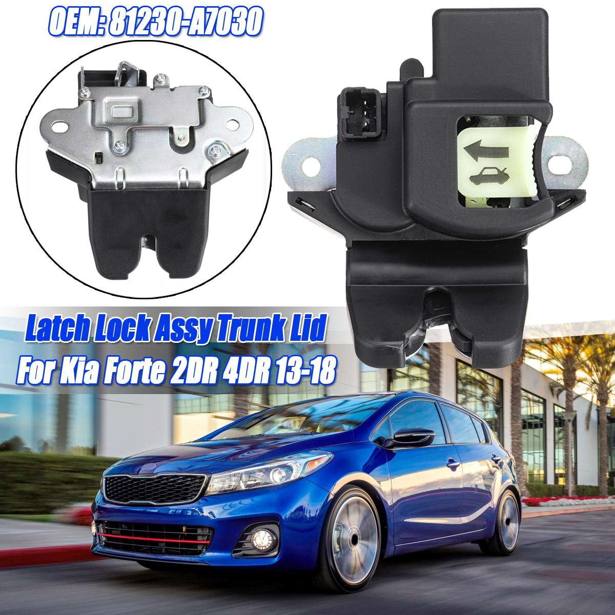 Car Latch Lock Assy Trunk Lid Keyless Entry For Kia Forte 2DR 4DR 13-18