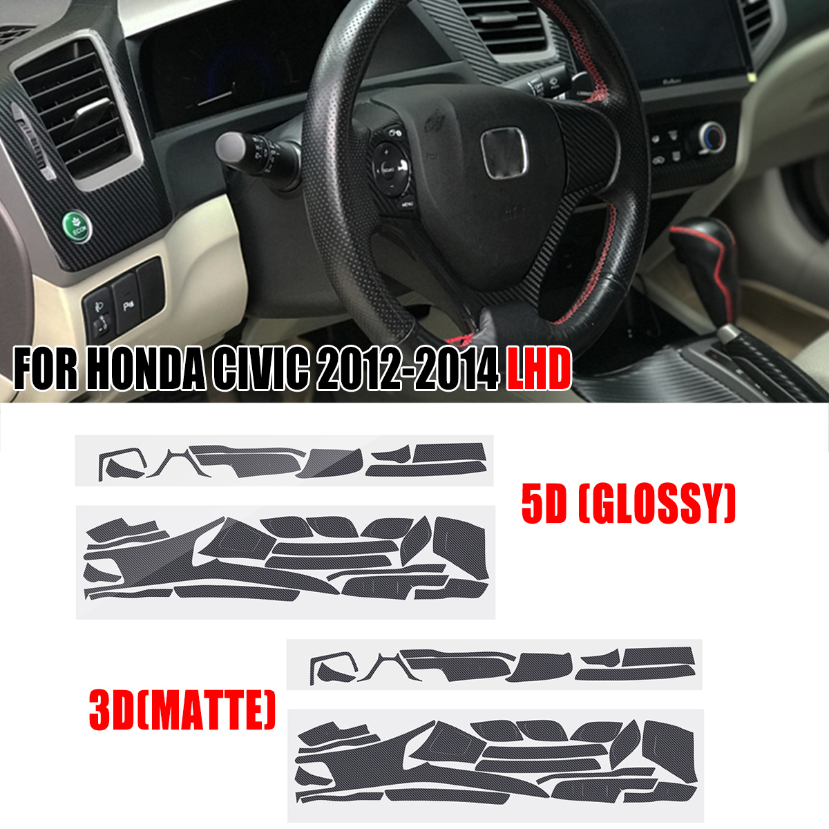 Interior-Carbon-Fiber-Decal-Sticker-Wrap-Trim-Dash-Kit-For-Honda-Civic-2012-2014-1812921