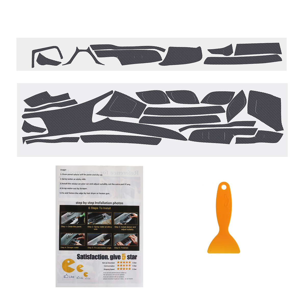 Interior-Carbon-Fiber-Decal-Sticker-Wrap-Trim-Dash-Kit-For-Honda-Civic-2012-2014-1812921