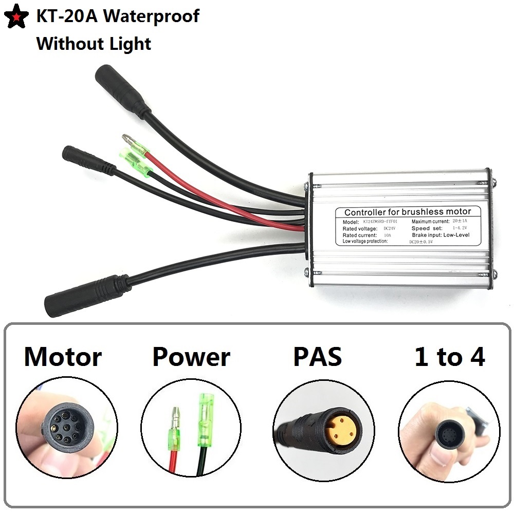 24V-20A-250W350W-Brushless-Electric-Bicycle-Scooter-Standard-Square-Wave-Controller-KT-Series-Motor--1789050