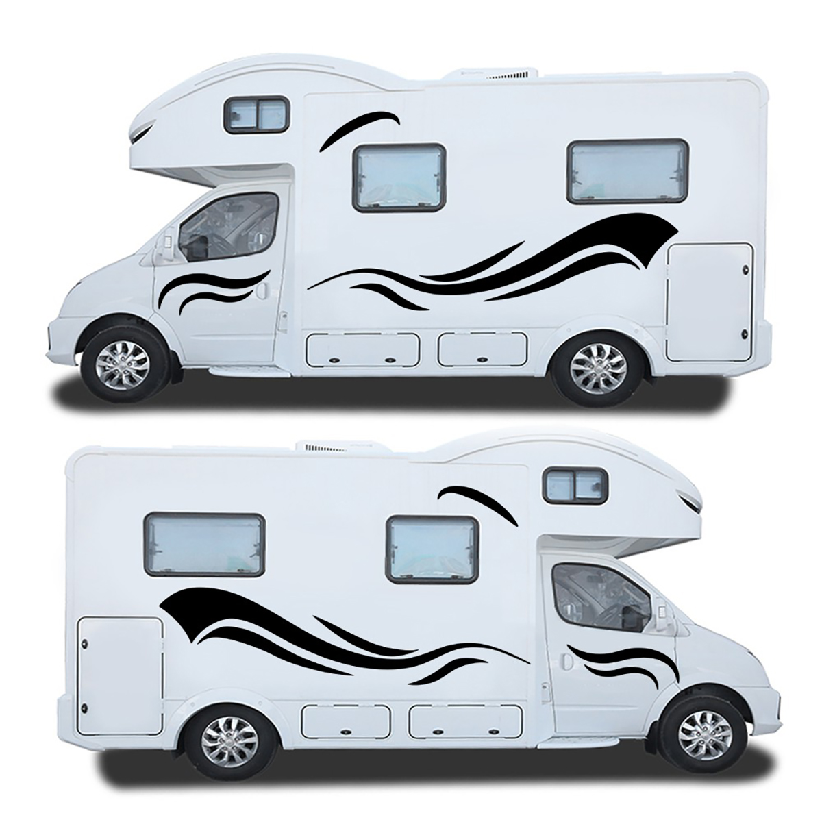 2PCS 2.5M Side Body Graphics Sticker Decals For Motorhome Camper Van RV ...