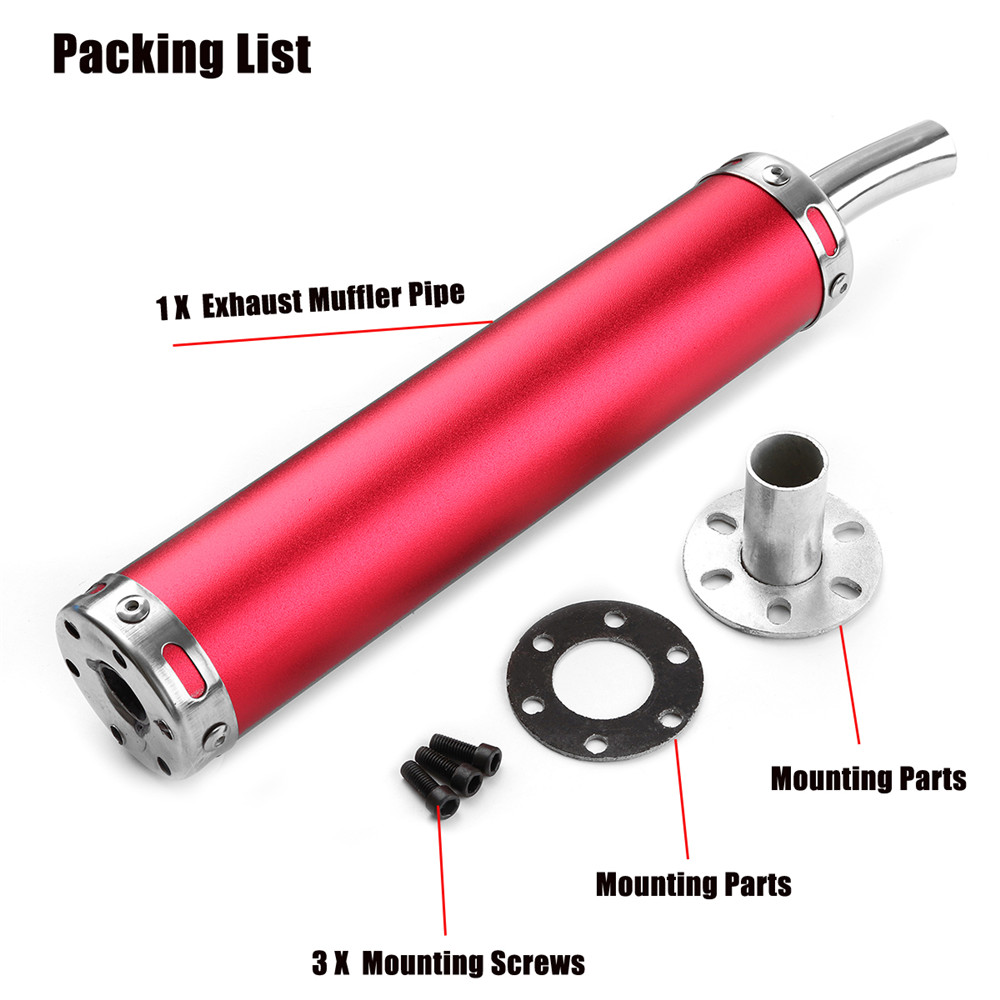 280MM-Motorcycle-Racing-Blue-Red-Exhaust-Muffler-Pipe-Silencer-2-Stroke-1327157