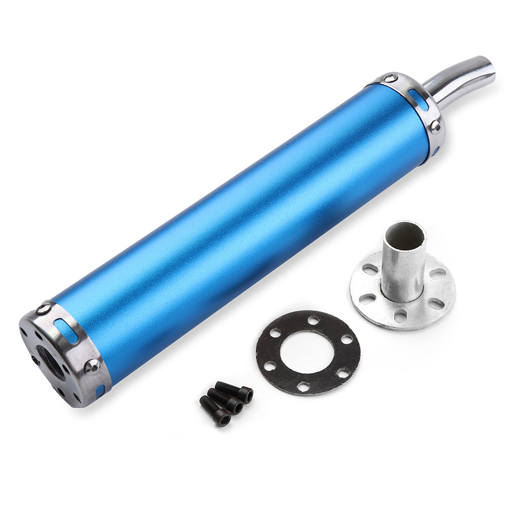 280MM-Motorcycle-Racing-Blue-Red-Exhaust-Muffler-Pipe-Silencer-2-Stroke-1327157