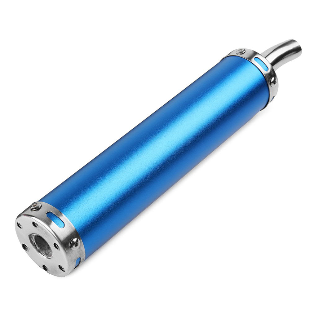 280MM-Motorcycle-Racing-Blue-Red-Exhaust-Muffler-Pipe-Silencer-2-Stroke-1327157