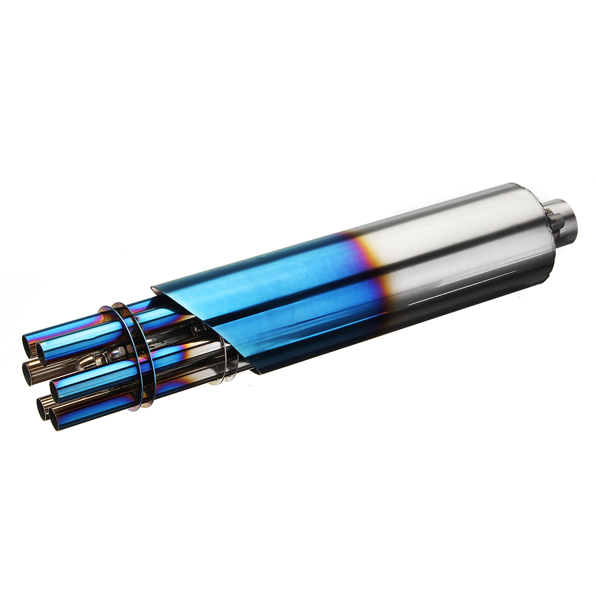 32mm-Motorcycle-Exhaust-Muffler-Machine-Rotating-Vent-Pipe-Blue-Stainless-Steel-1034462