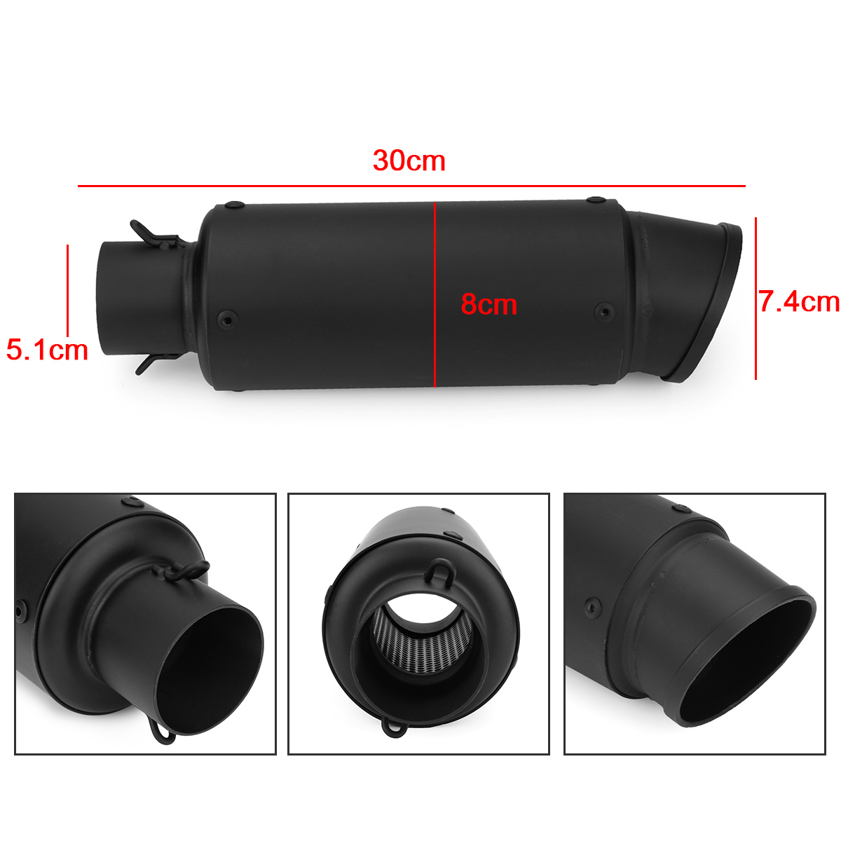 38-51mm-Universal-Stainless-Steel-Motorcycle-Exhaust-Muffler-Pipe-ATV-Bike-1358178