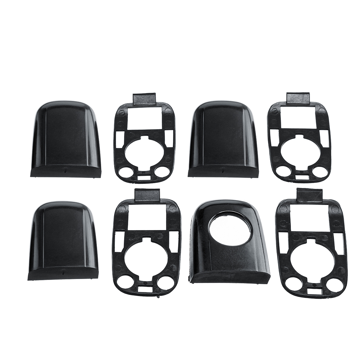 8Pcs Car Gloss Black Left & Right Door Handle Cap For Peugeot 307 / C2 ...