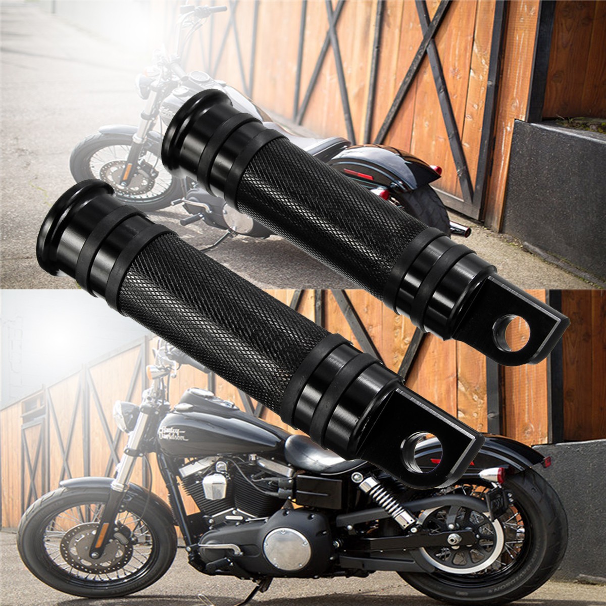 Rear-Front-Foot-Pegs-CNC-Aluminum-For-Harley-Sportster-TouringDyna-Softail-1092272