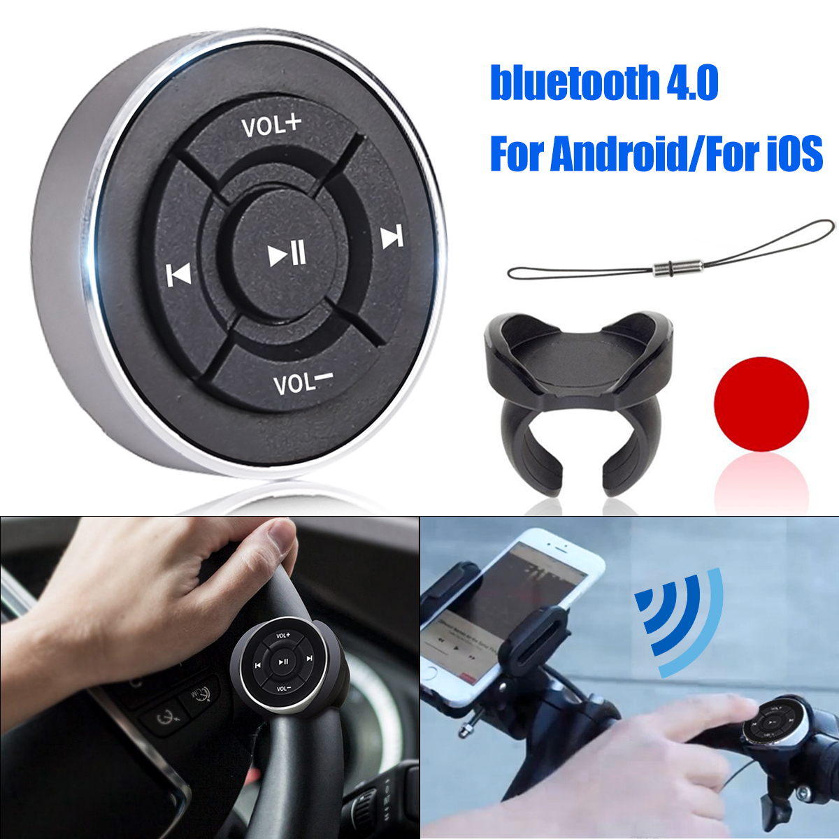 Wireless-bluetooth-40-Multimedia-Button-Remote-Controller--For-AndroidFor-iOS-1773971