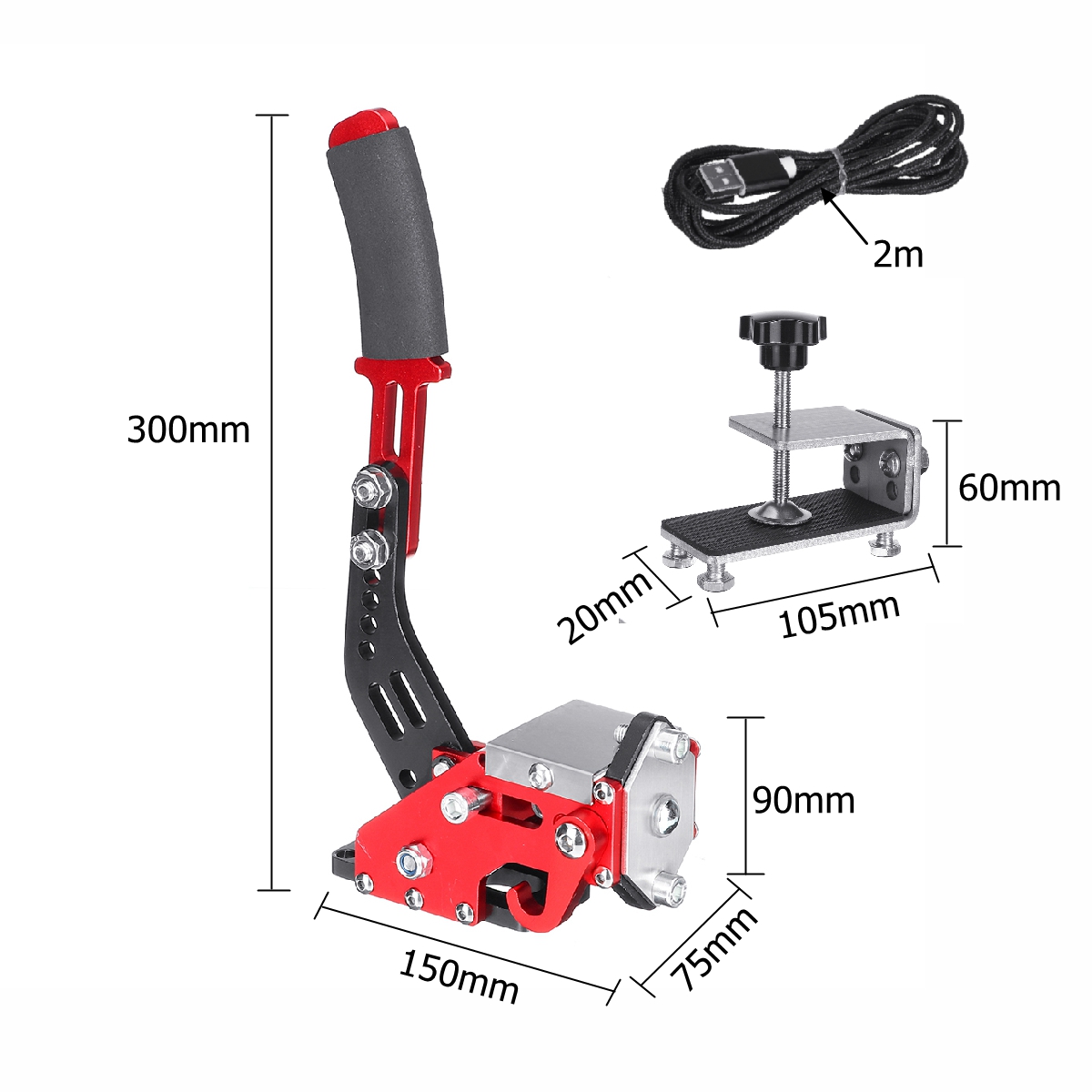16bit-Hall-Sensor-USB-Handbrake-Hydraulic-Lever-SIM--Clamp-For-Racing-Games-G252729-T500-FANATECOSW--1543175