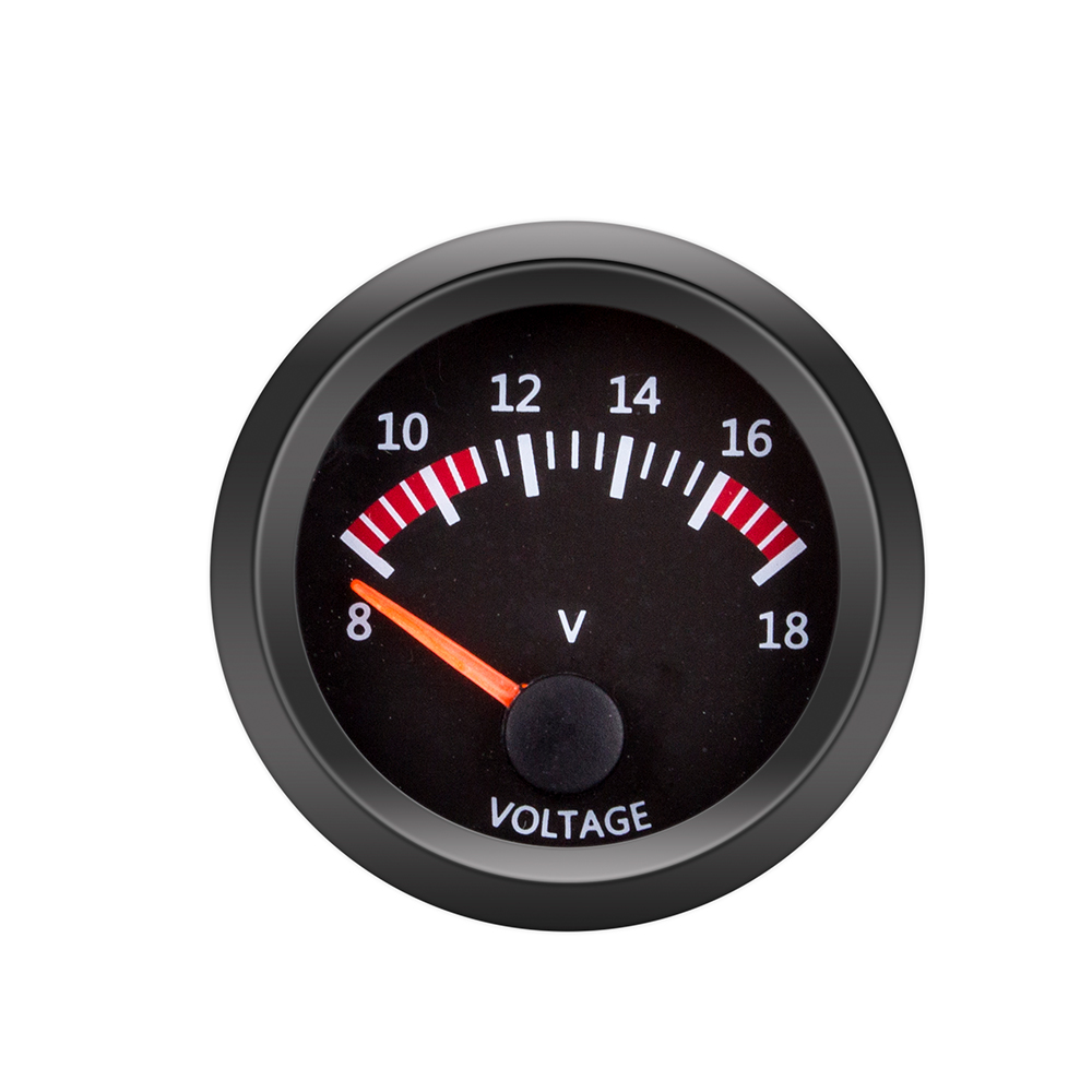 12V-Voltmeter-Voltage-Gauge-Vehicle-Meter-Black-Shell-2-Inch-52mm-1671649