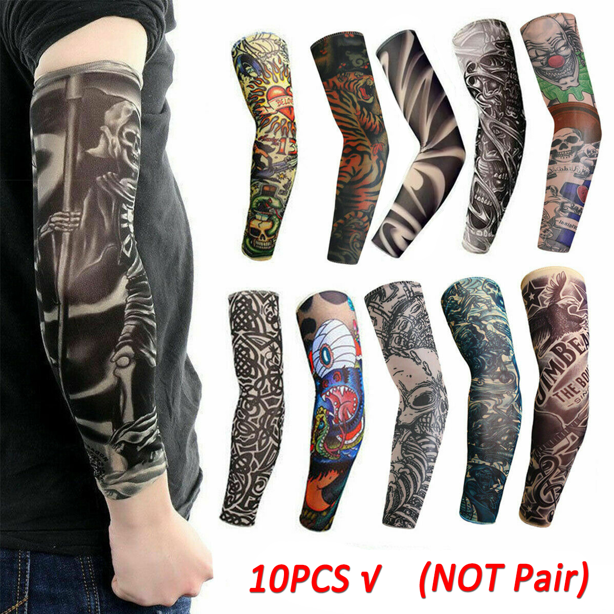 10pcs-Tattoo-Cooling-Arm-Sleeves-Cover-Motorcycle-Riding-Basketball-Golf-Sport-UV-Sun-Protection-1686895