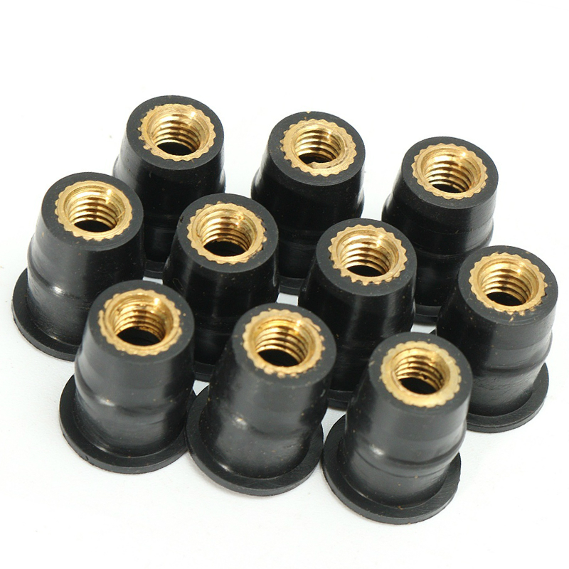 Motorcycle-M4-M5-M6-Metric-Rubber-Well-Nuts-Windscreen-Windshield-Fairing-Cowls-Fastener-Screws-Univ-1746739