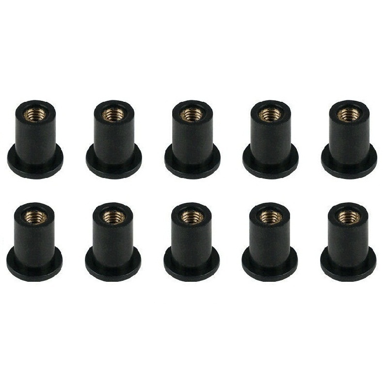 Motorcycle-M4-M5-M6-Metric-Rubber-Well-Nuts-Windscreen-Windshield-Fairing-Cowls-Fastener-Screws-Univ-1746739