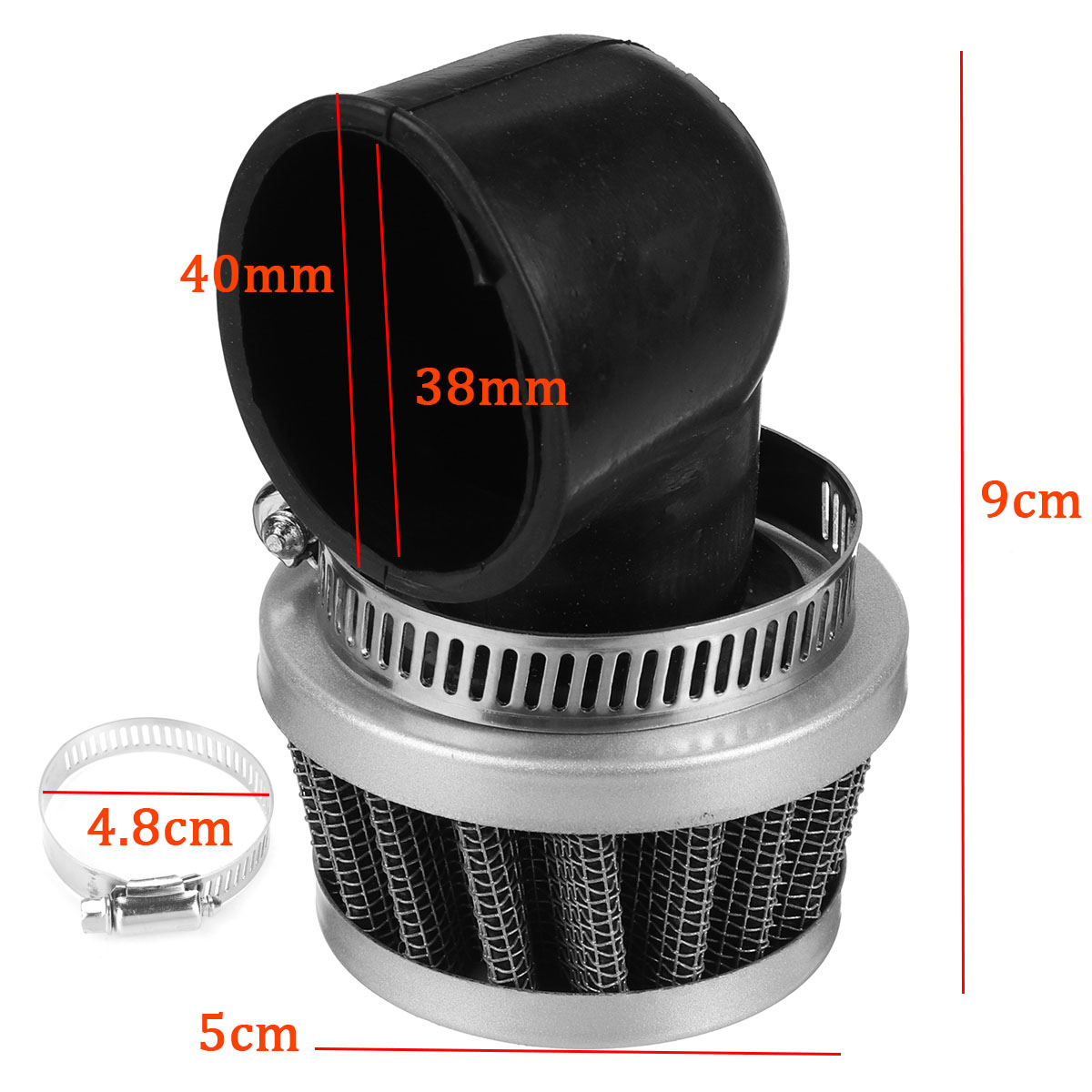 35mm--38mm-90-Degree-Bent-Angled-Air-Filter-Cleaner-90cc-110cc-PIT-QUAD-DIRT-BIKE-1784044