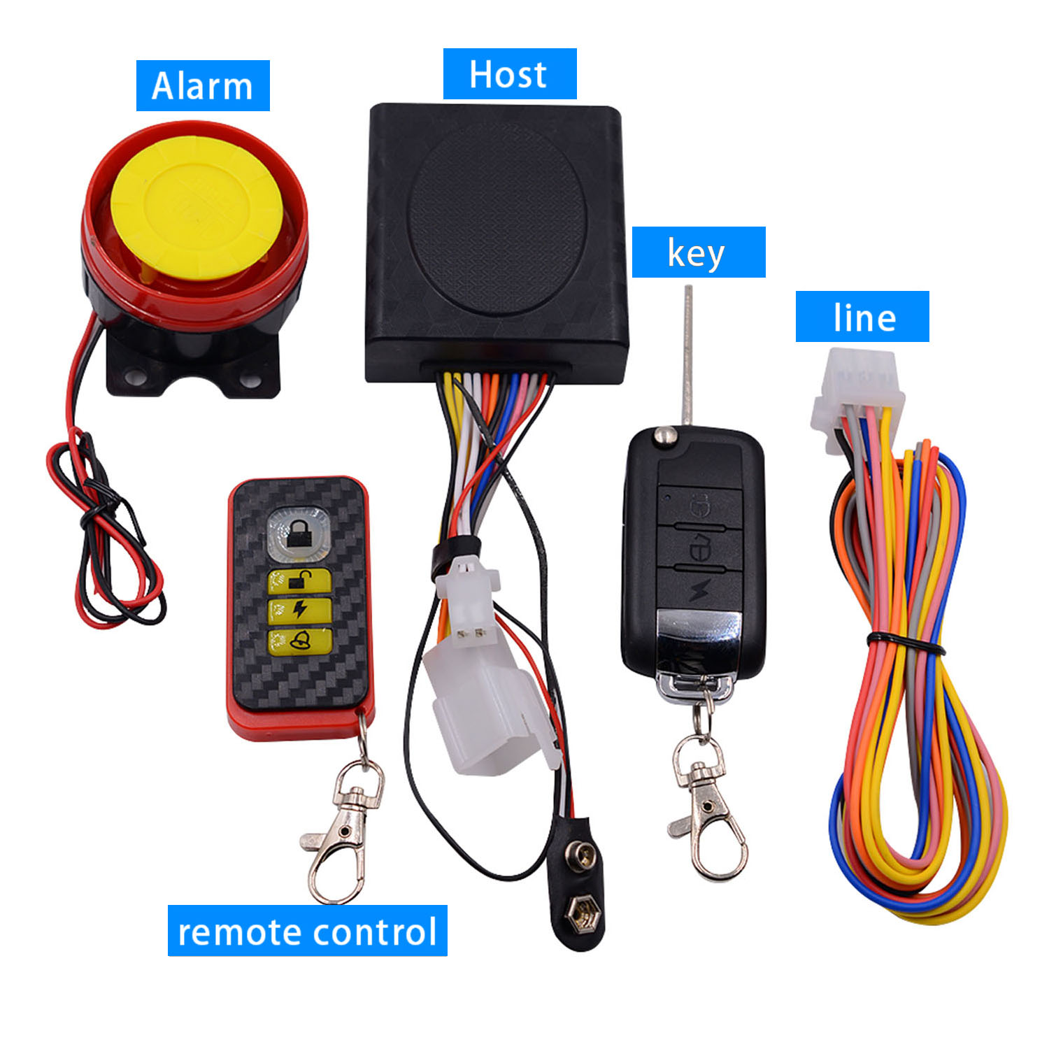 12V-128DB-SIngle-Way-Remote-Engine-One-button-Starter-Motorcycle-Scooter-Security-Alarm-System-Anti--1761532