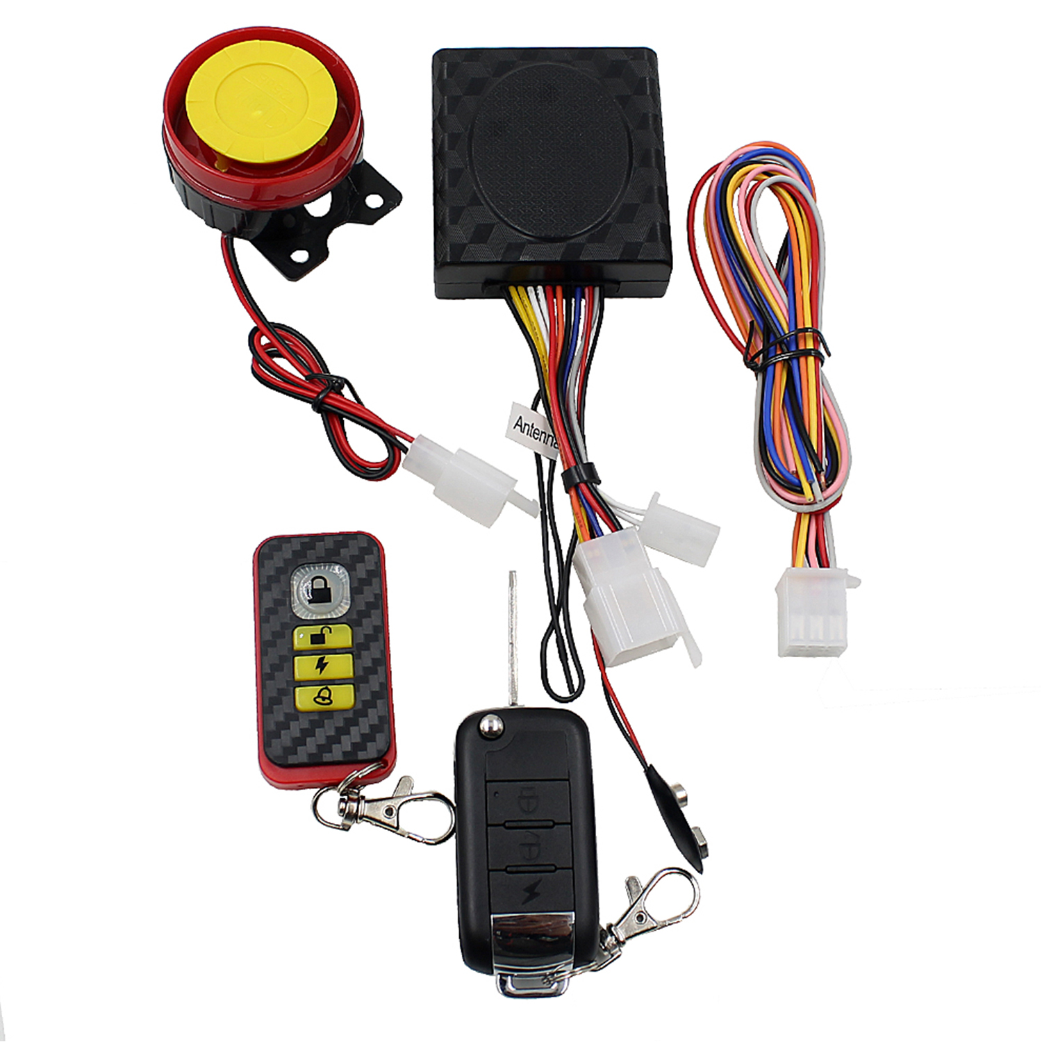 12V-128DB-SIngle-Way-Remote-Engine-One-button-Starter-Motorcycle-Scooter-Security-Alarm-System-Anti--1761532