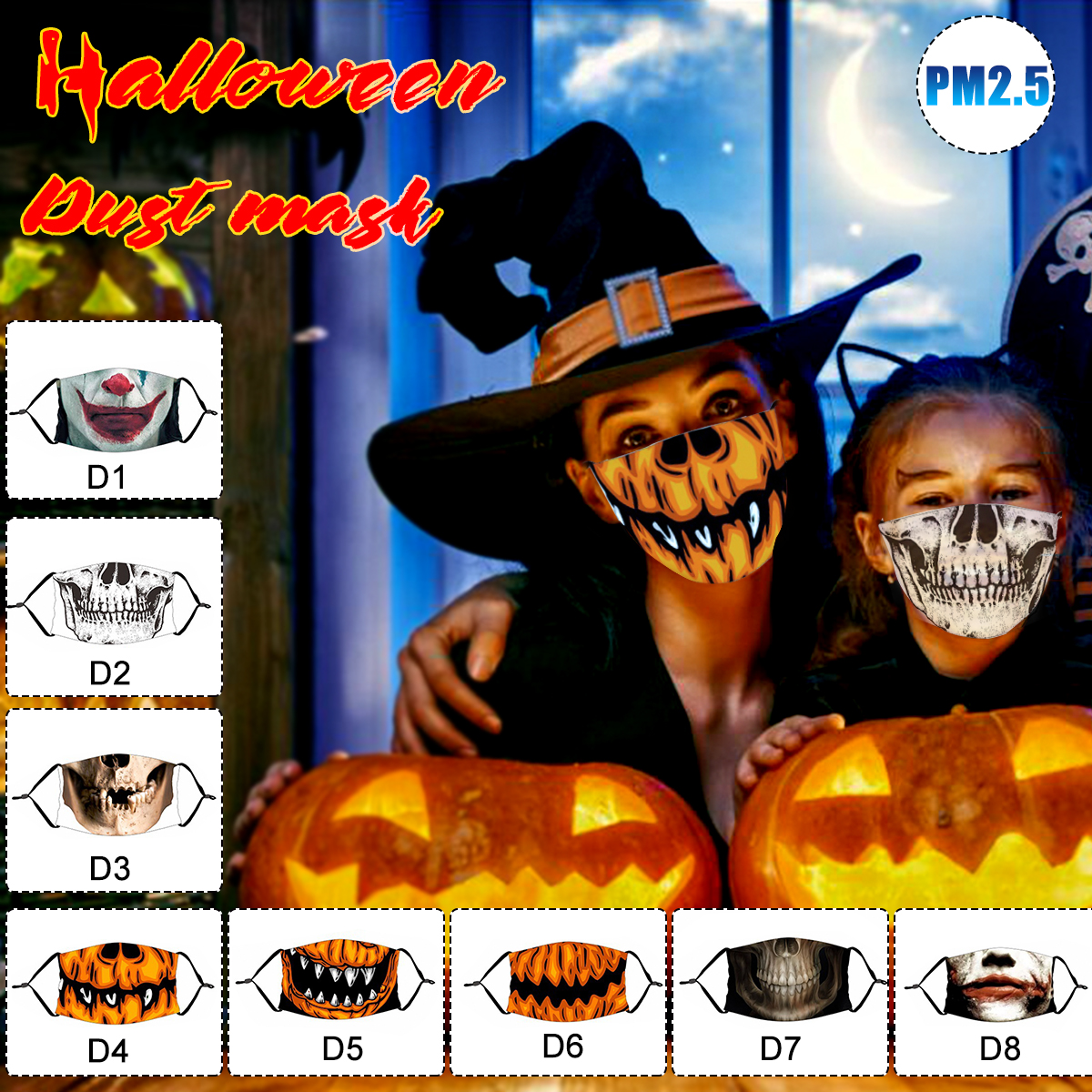 Halloween-Adult-Mask-Decoration-Dustproof-Unisex-Pumpkin-Print-Cotton-Breathable-Multi-Purpose-Cospl-1735206