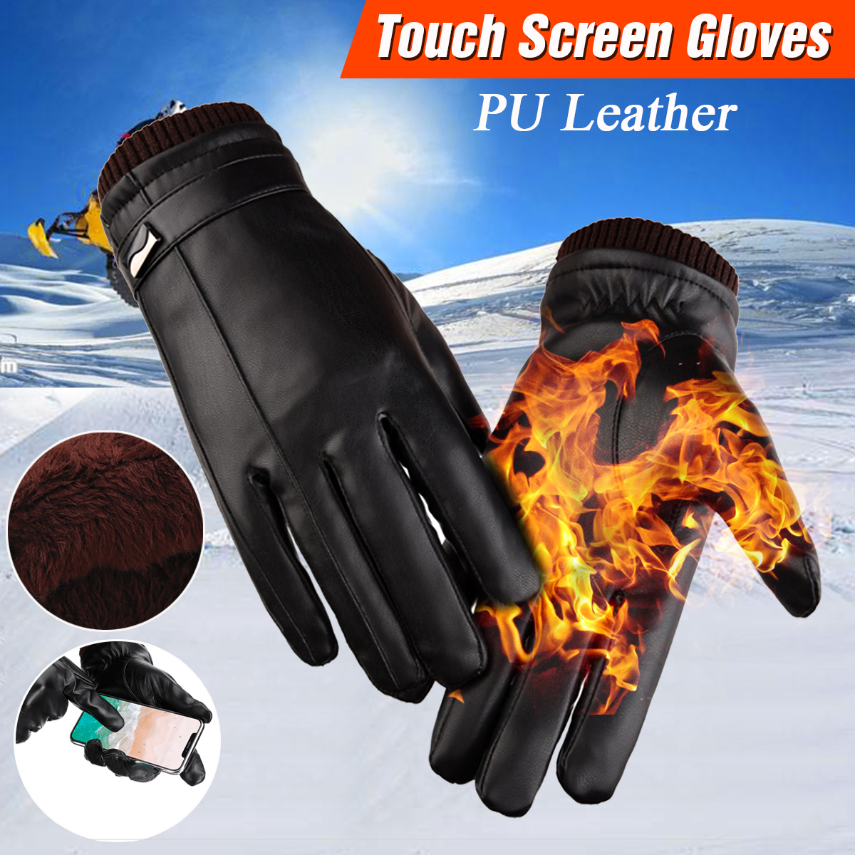 Mens-Touch-Screen-Gloves-PU-Leather-Winter-Warm-Waterproof-Fleece-Lined-Thermal-1628904