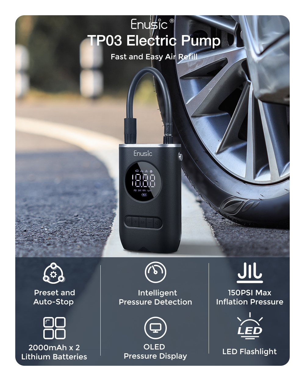Enusictrade-4000mAh-150PSI-OLED-Display-Wireless-Air-Pump-Digital-Tire-Pressure-Detection-LED-Tyre-I-1825875