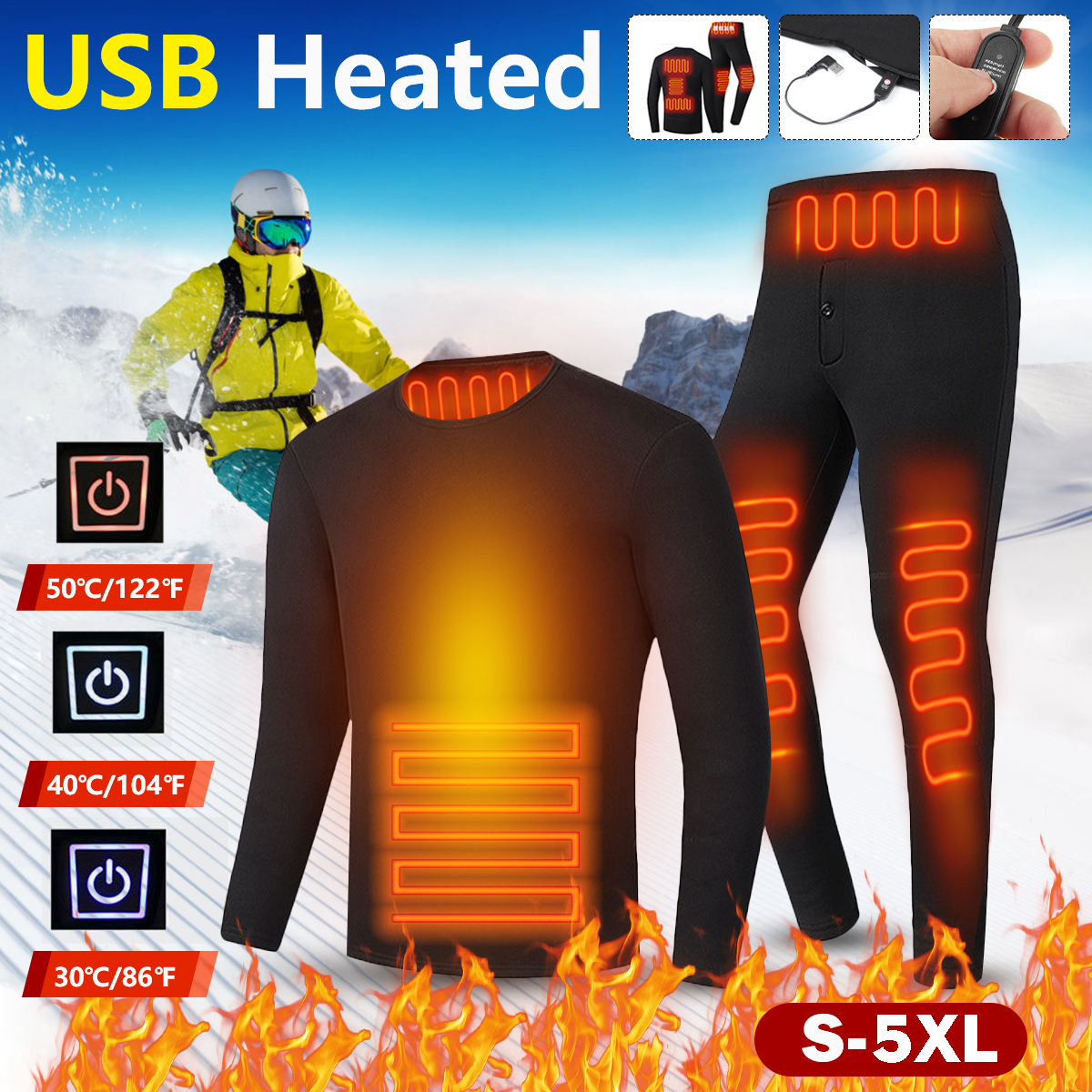 Men-Women-Electric-Heated-Underwear-Suit-Thermal-Elastic-Heating-Pants-Winter-1769714