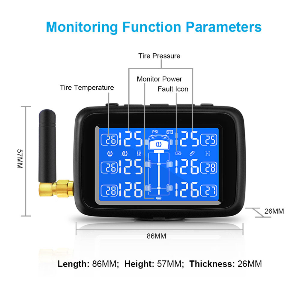 CAREUD-U901T-TPMS-Wireless-Tire-Pressure-Monitoring-System-with-6-External-Sensors-Replaceable-Batte-1715519