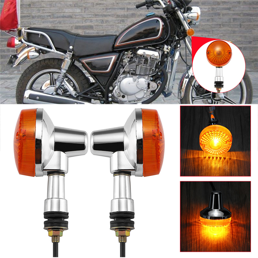 Pair-Motorcycle-Front-Indicators-Chrome-Black-Left-Right-Turn-Lights-for-Suzuki-GN125-1360006
