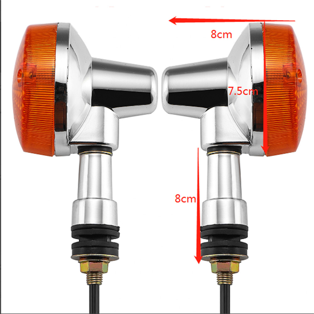 Pair-Motorcycle-Front-Indicators-Chrome-Black-Left-Right-Turn-Lights-for-Suzuki-GN125-1360006