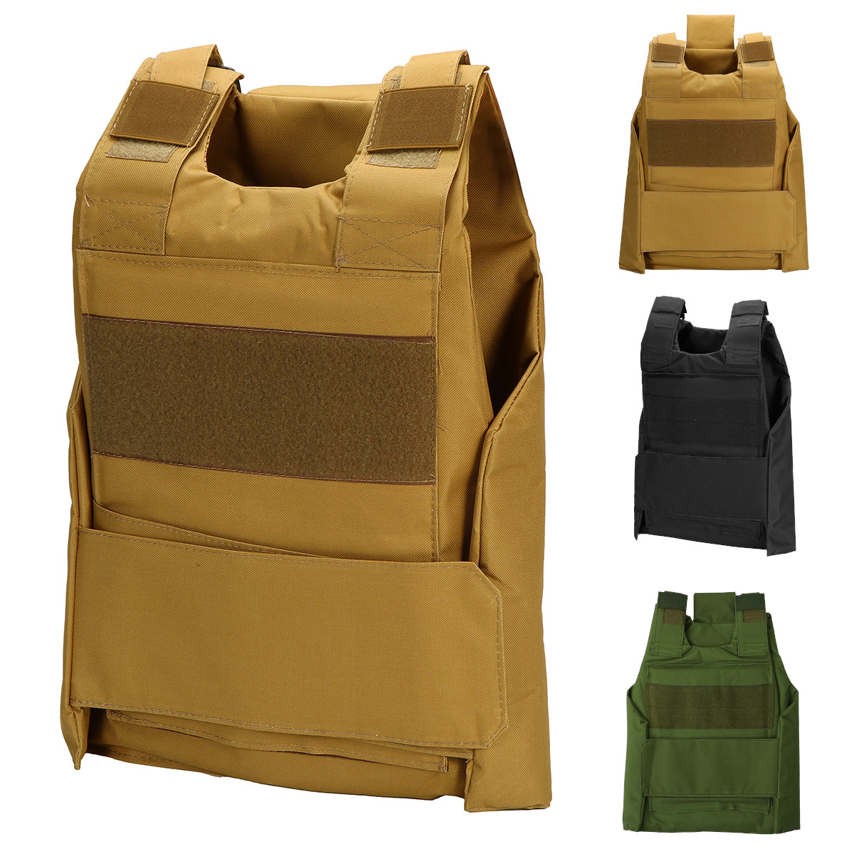 Tactical-Vest-Outdoor-Equipment-Army-Military-Lightweight-Combat-Play-Vest-Nylon-1743776