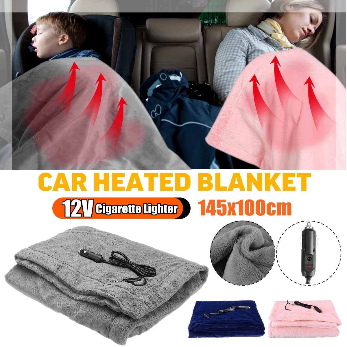 12V-145x100cm-Car-Electric-Heated-Plush-Fleece-Blanket-Warm-Winter-Cover-Heater-1727956