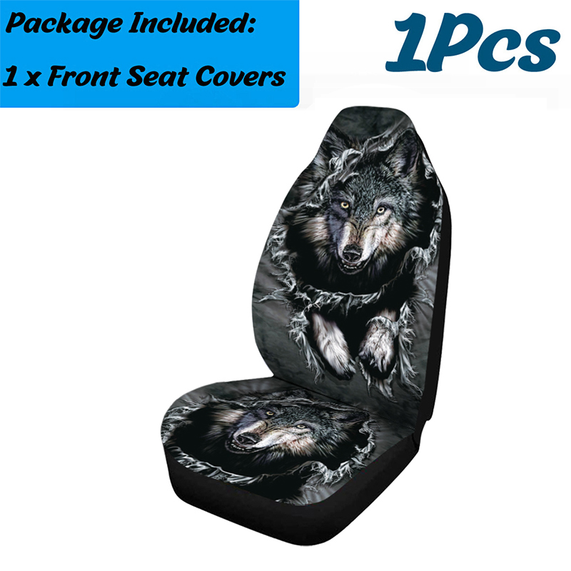 17PCS-Universal-Car-Seat-Cover-Black--White-Wolf-Design-Front--Rear-Seat-Full-Protect-1790839